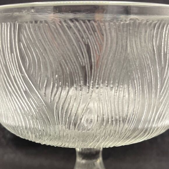 Vintage Hoosier Glass Wavy Clear Pedestal Candy Dish Compote - Picture 6 of 13